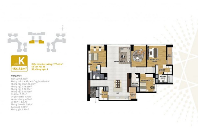 Bán căn hộ 4 ngủ Starlake Tây Hồ Tây 1