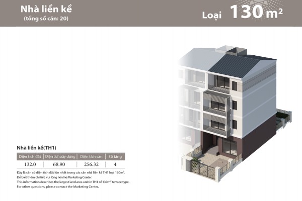 Bán nhà liền kề khu đô thị Tây Hồ Tây Starlake diện tích 132m2
