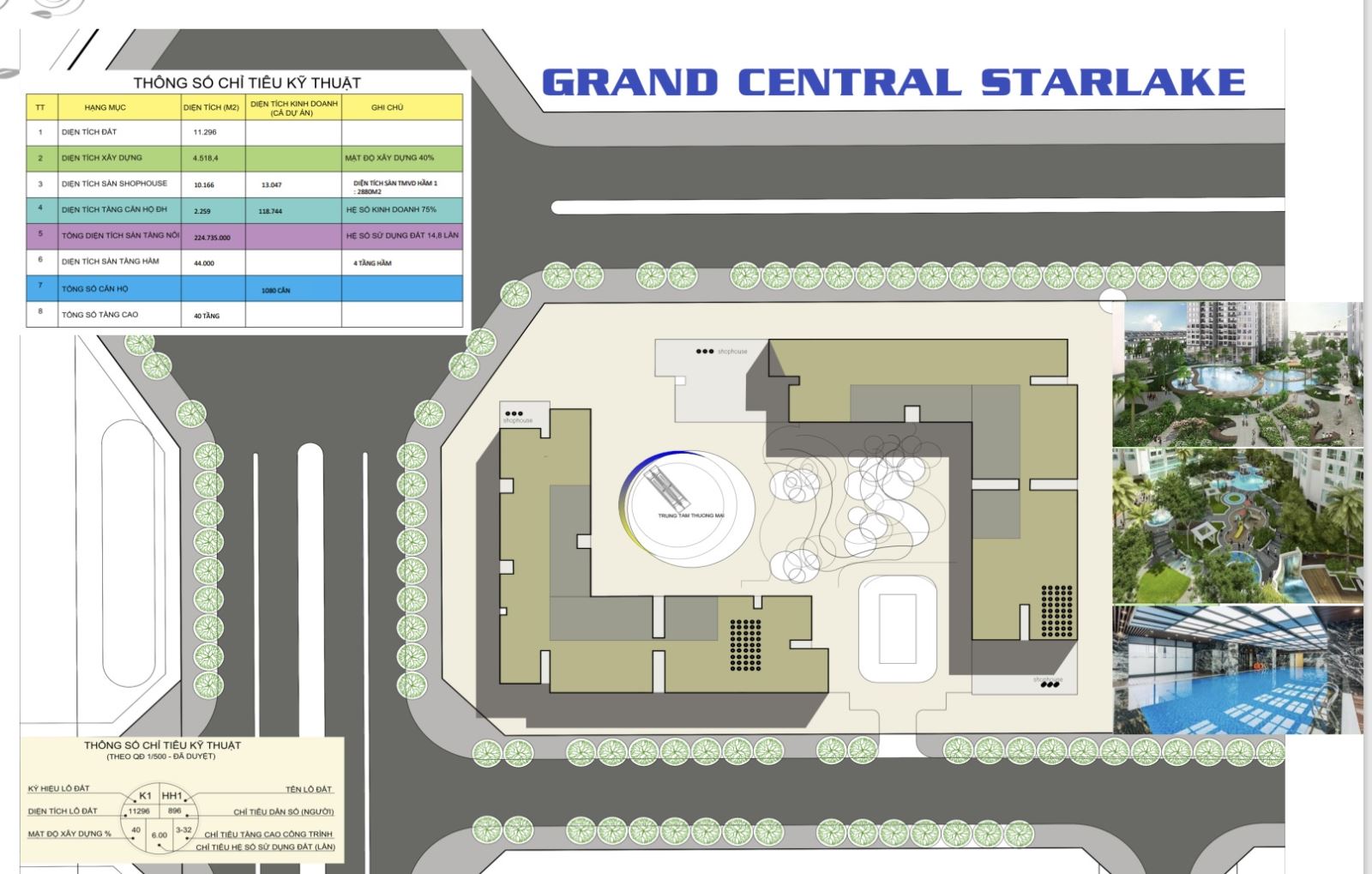 Mặt bằng Grand Central Starlake