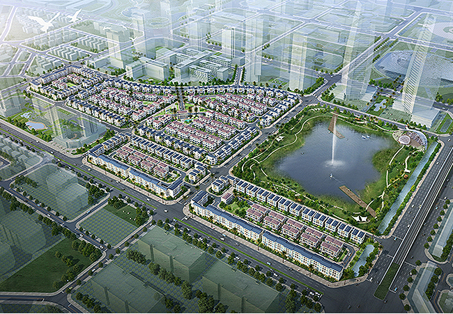 Tổng quan Starlake Tổng quan trên cao khu đô thị Starlake